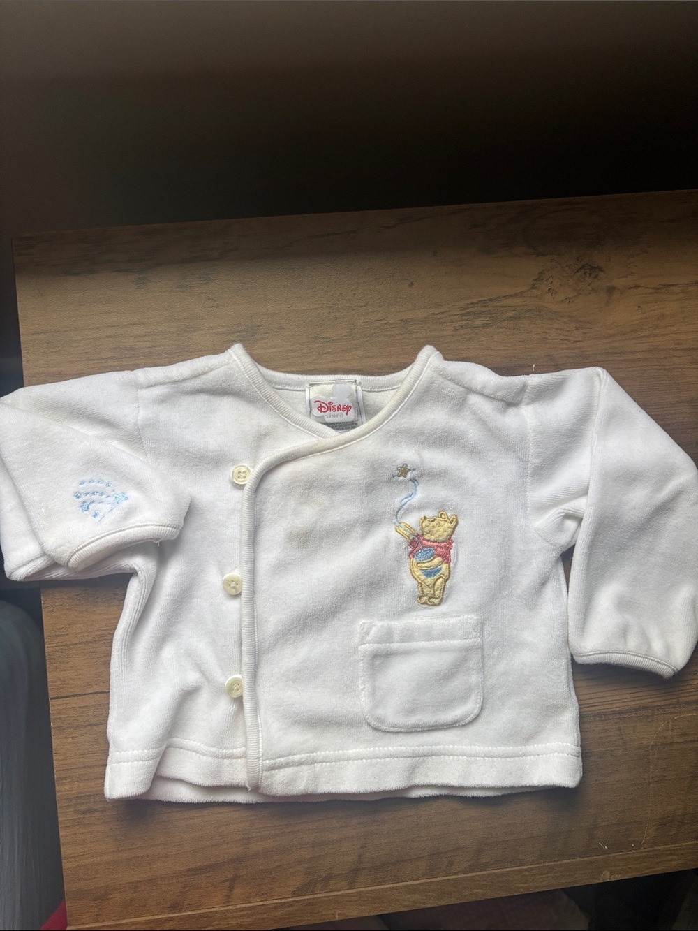 Vintage Disney white Baby Jacket with Winnie the Pooh Embroidery